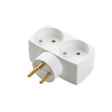 Dobbeltstik med jord hvid - Elworks